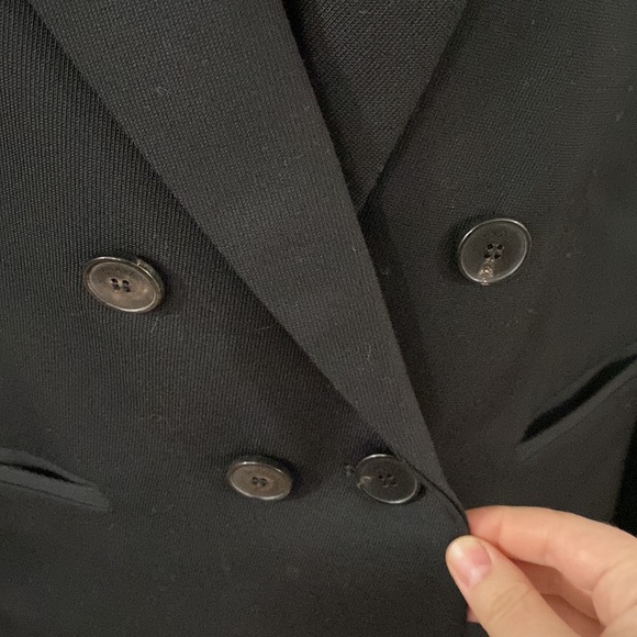 BA&SH Bonjovi double breasted blazer with sequin trim in noir black size 8 - Picture 9 of 14